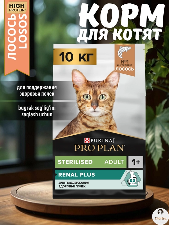 Sterillangan mushuklar uchun quruq ozuqa, buyrak salomatligi uchun Pro Plan - 