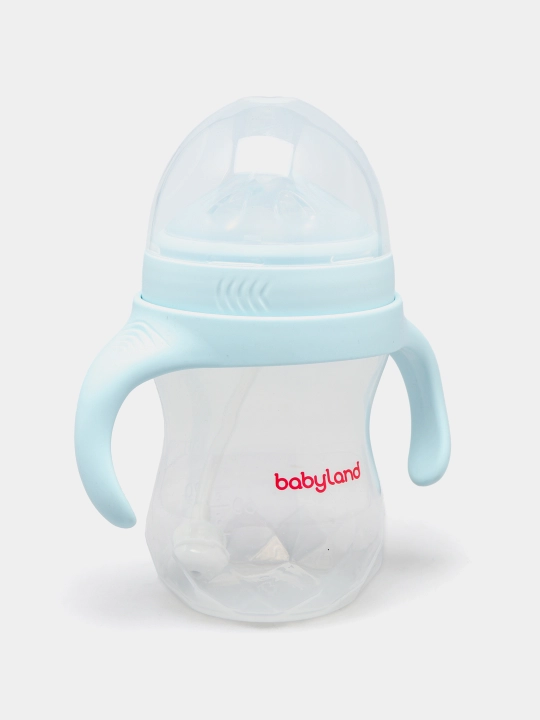 BabyLand tabiiy silikonli butilka, chaqaloqlarni ovqatlantirish uchun, 125, 260 ml hajmli