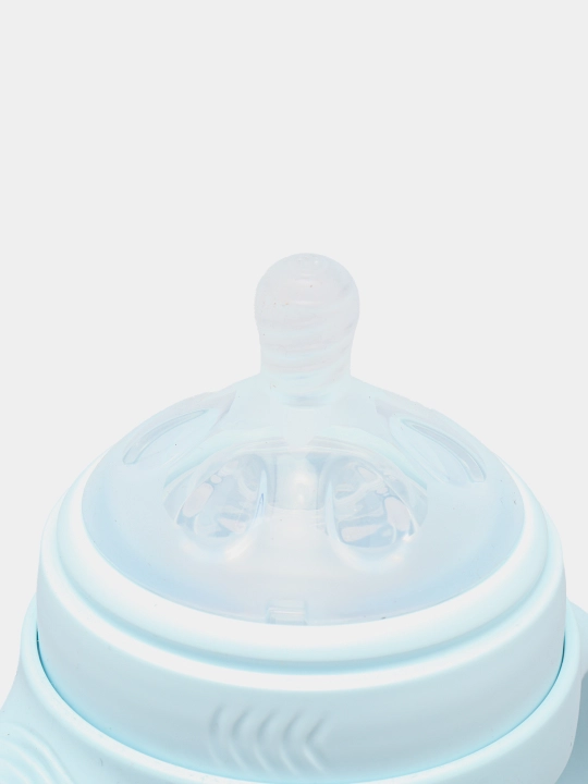 BabyLand tabiiy silikonli butilka, chaqaloqlarni ovqatlantirish uchun, 125, 260 ml hajmli