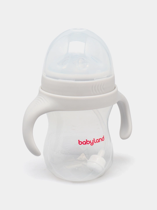 BabyLand tabiiy silikonli butilka, chaqaloqlarni ovqatlantirish uchun, 125, 260 ml hajmli