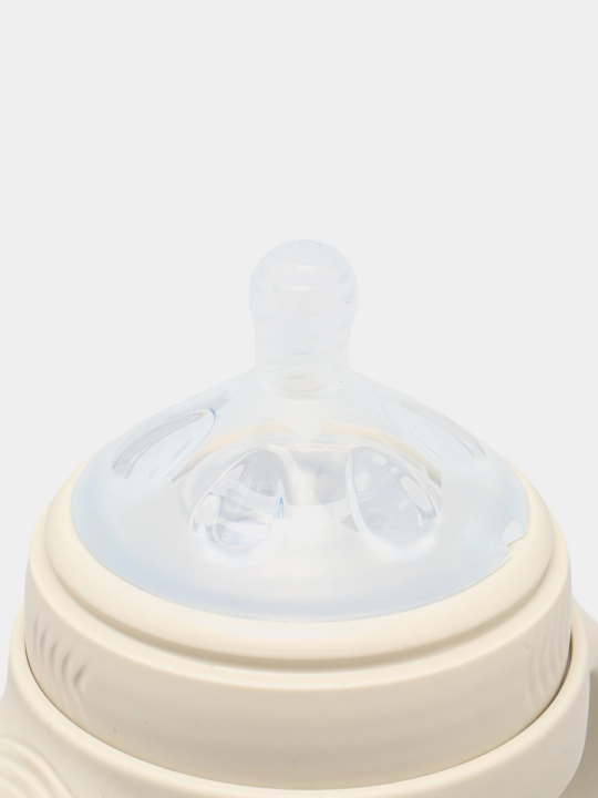 BabyLand tabiiy silikonli butilka, chaqaloqlarni ovqatlantirish uchun, 125, 260 ml hajmli