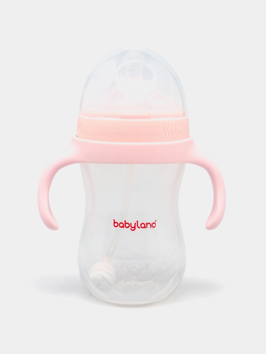BabyLand tabiiy silikonli butilka, chaqaloqlarni ovqatlantirish uchun, 125, 260 ml hajmli