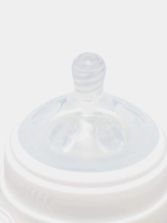 BabyLand tabiiy silikonli butilka, chaqaloqlarni ovqatlantirish uchun, 125, 260 ml hajmli