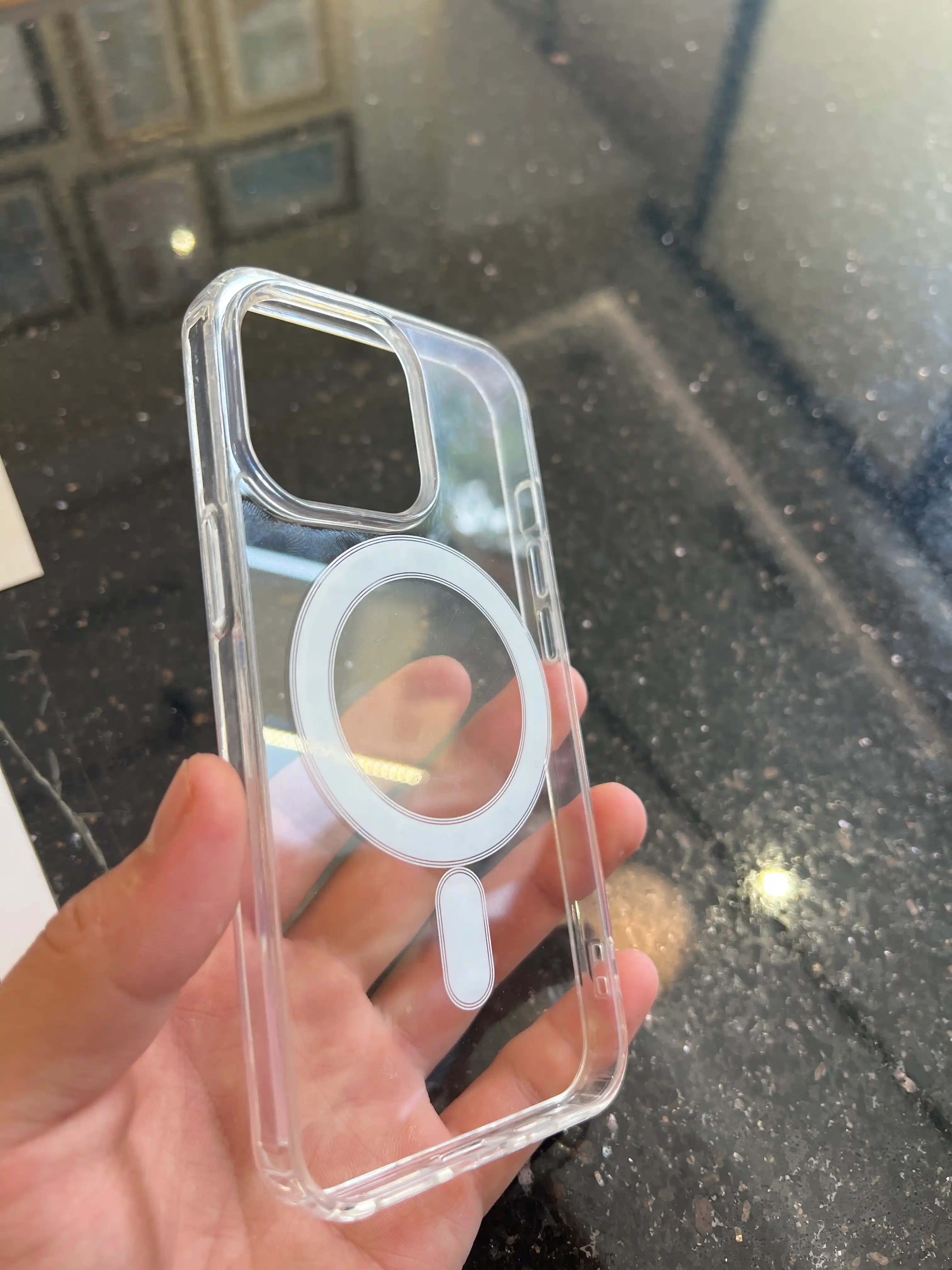 Чехол MagSafe для iPhone X,11, 12, 13, 14, 15, 16, 17 Pro,Max,Plus,Mini,Air прозрачный