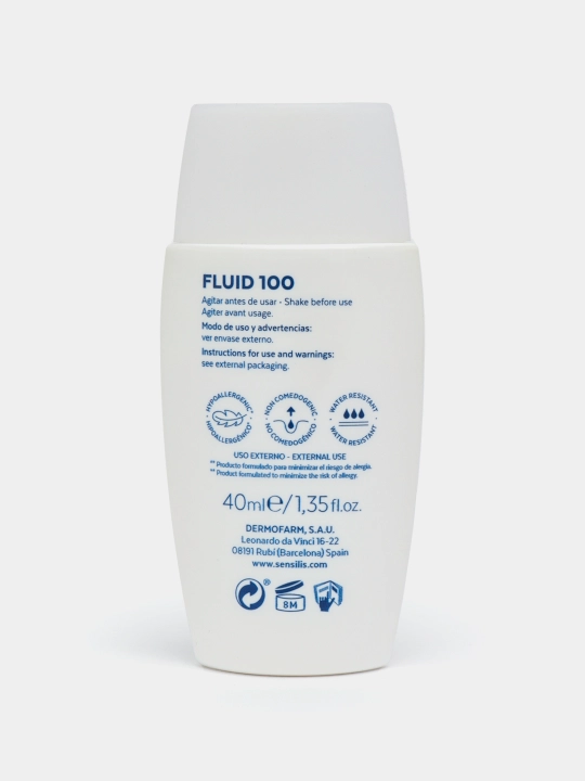 Солнцезащитный крем флюид Sensilis UltraFluide 100 Solar Allergy SPF 50+, 40 мл