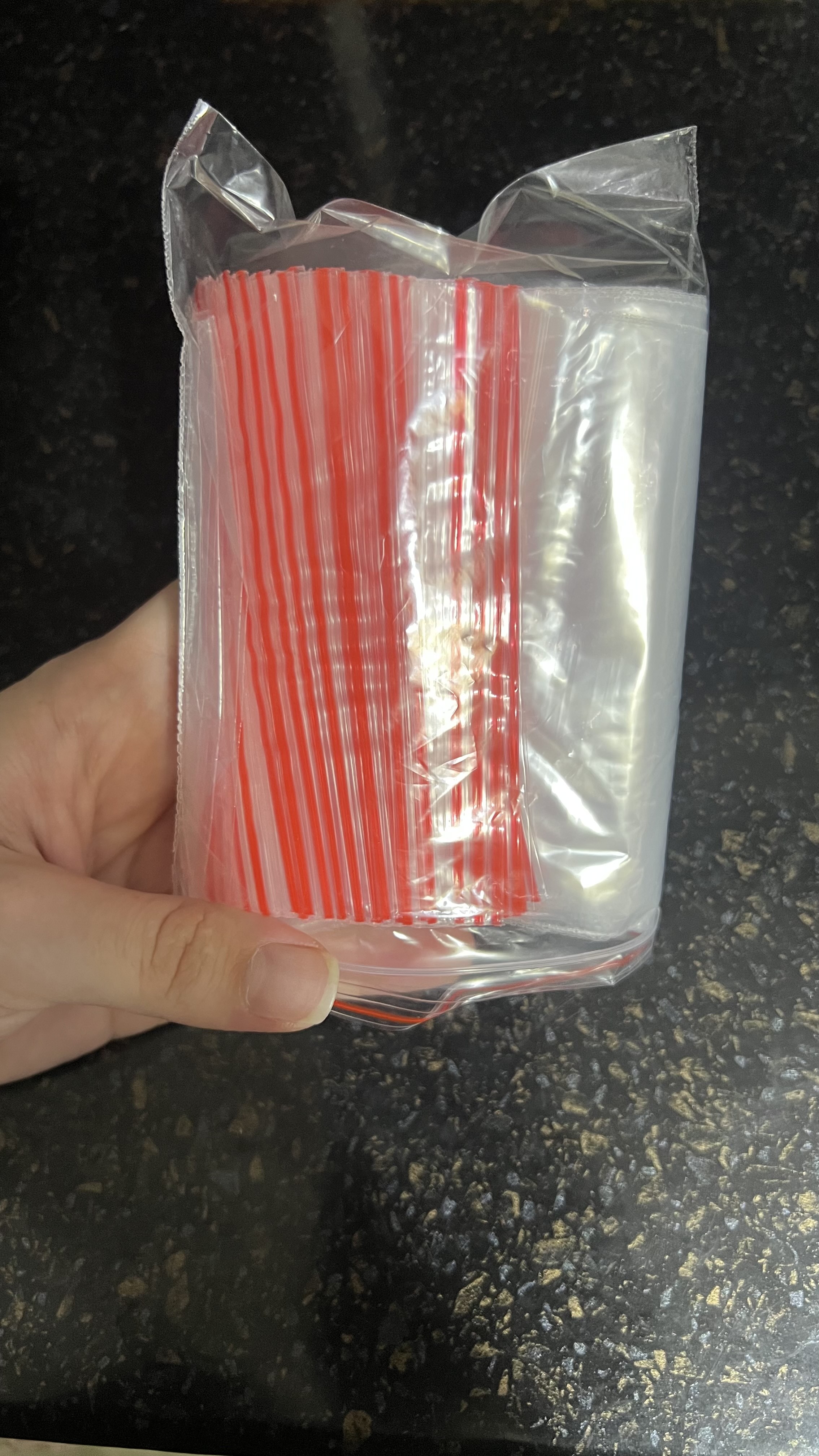 Zamokli paketlar Zip-lock, 100 dona