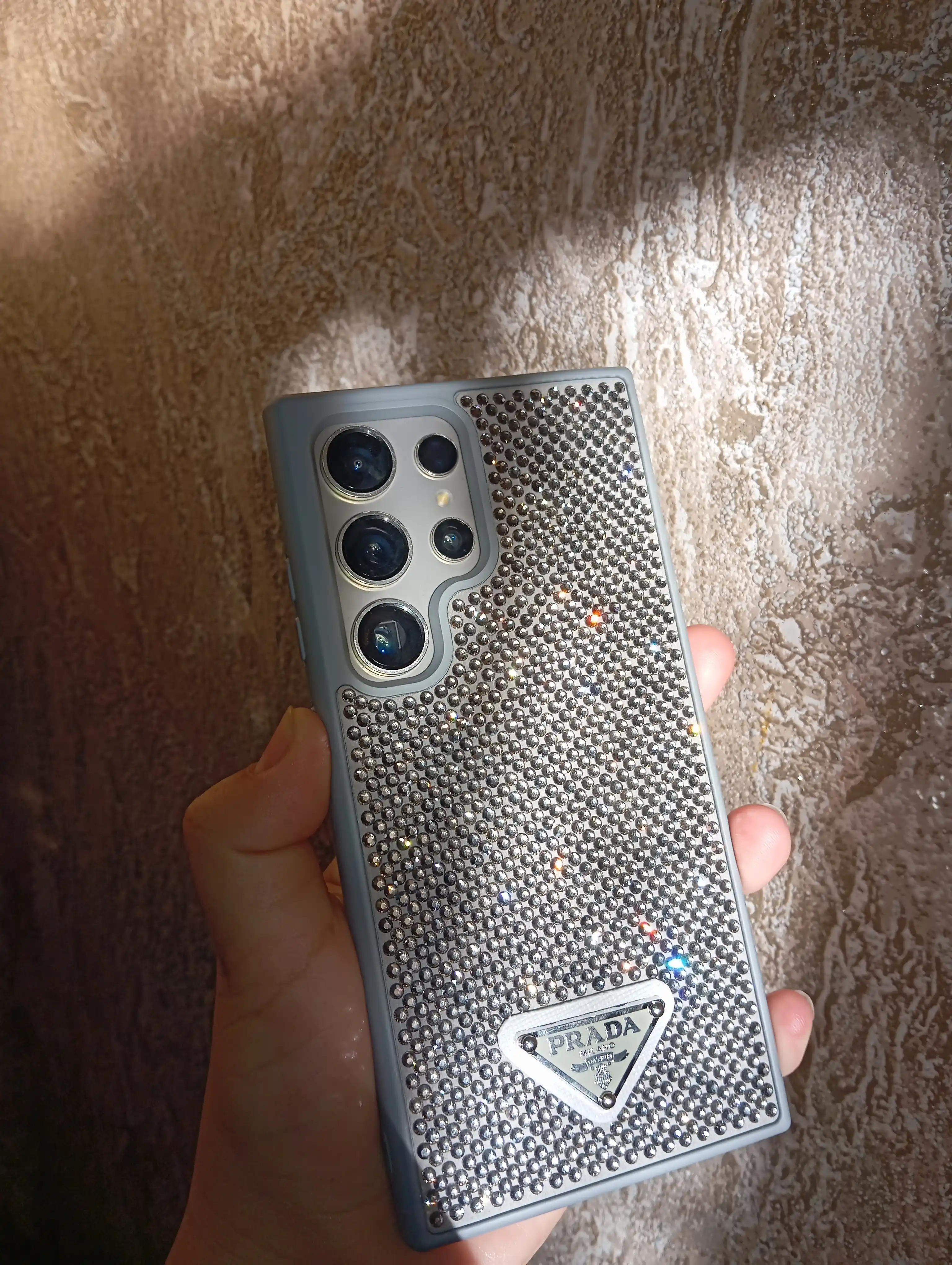 Samsung S23 ultra, S24 ultra, S25 ultra, S26 ultra uchun g‘ilof, yaltiroq tosh bilan