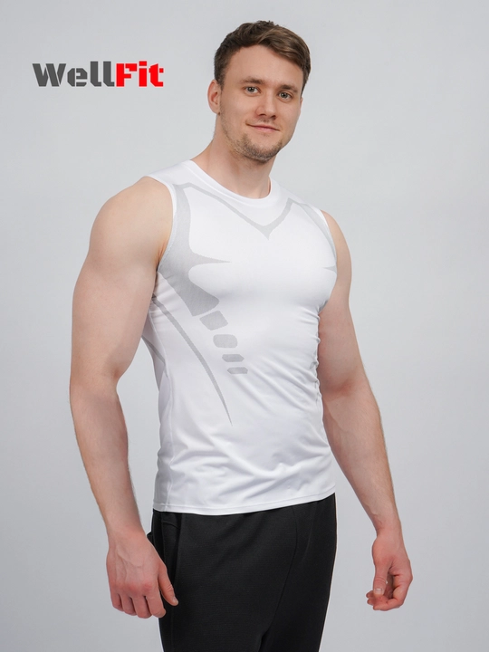 Erkaklar uchun mayka, kompression, sport, elastik, tez quriydigan, fitnes uchun