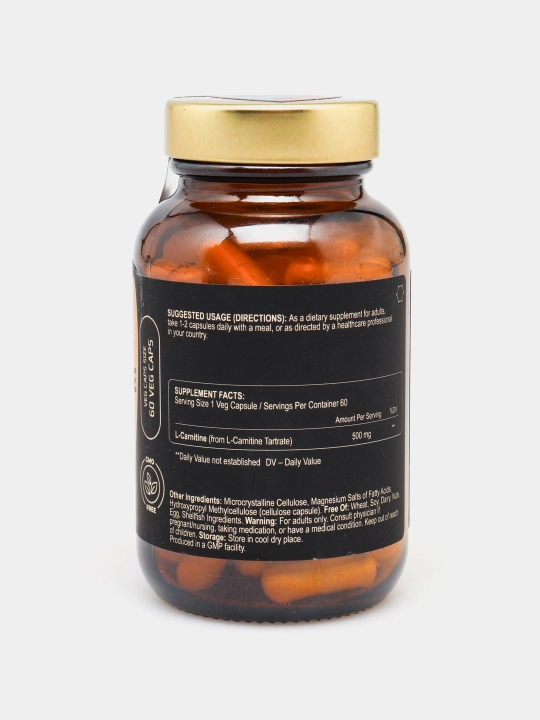 FuelUP L Karnitin, 500 mg, 60 mg kaps, L karnitin