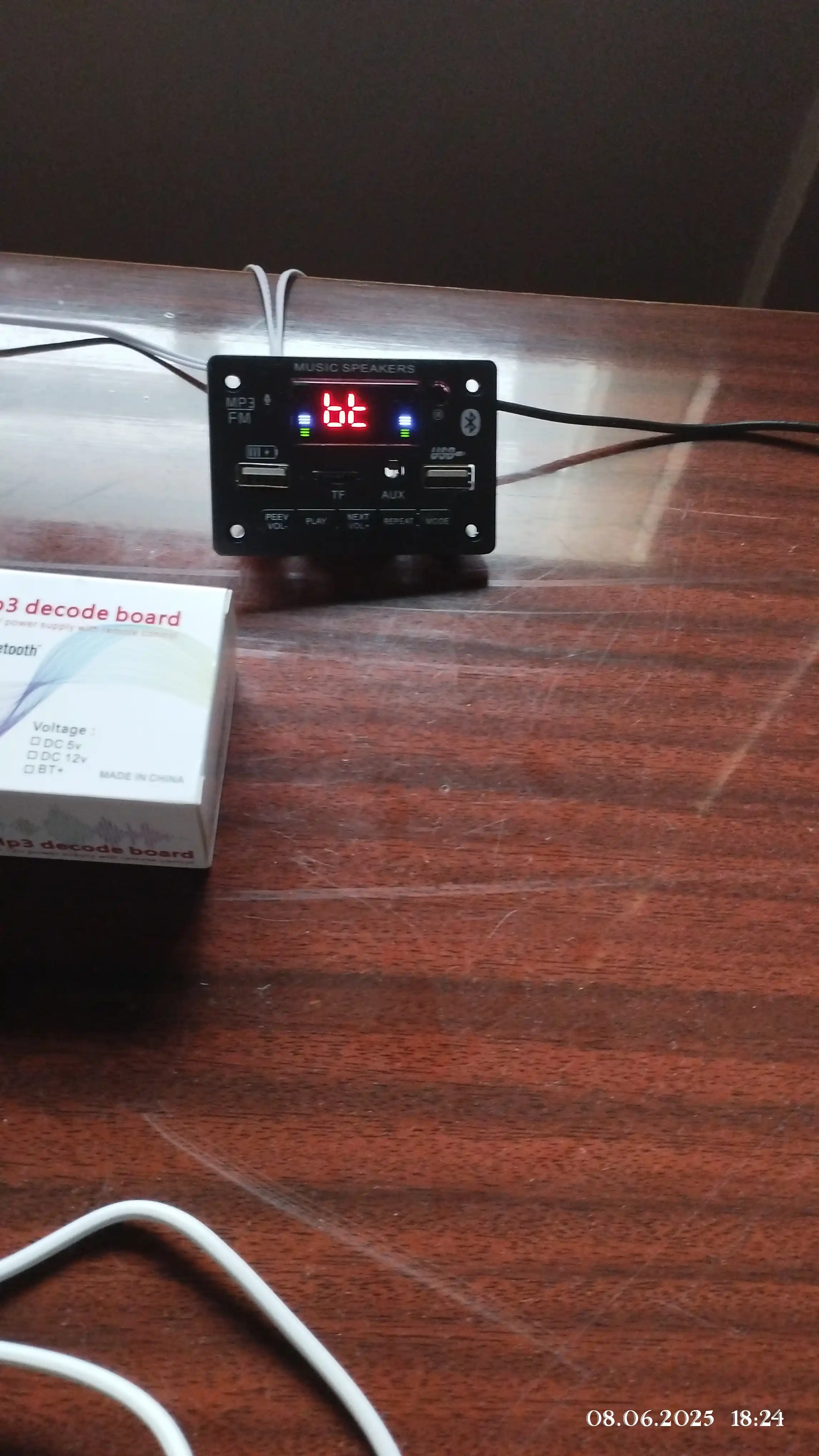 Bluetooth MP3 декодер с усилителем 80 Вт, 2×40 Вт, FM, AUX, USB, пульт, MP3 модуль