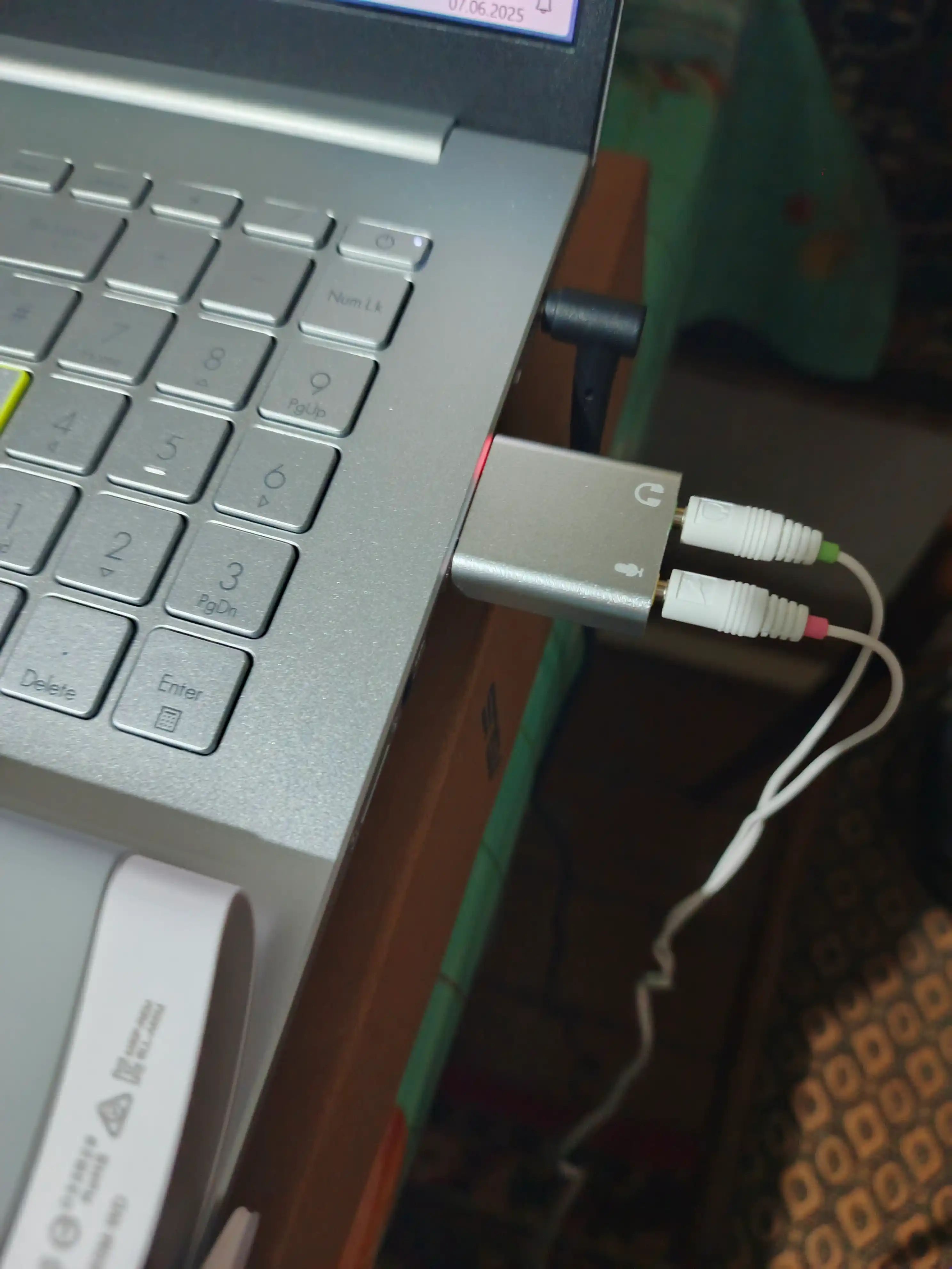 Звуковая карта, 3D sound, внешняя, USB звуковая карта, металлический корпус