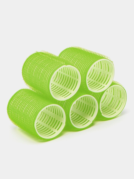 Бигуди на липучке для укладки и объема, Velcro, пластиковые, 40 мм, 5 шт - 