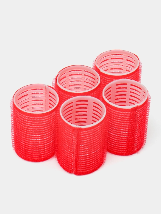 Бигуди на липучке для укладки и объема, Velcro, пластиковые, 40 мм, 5 шт - 