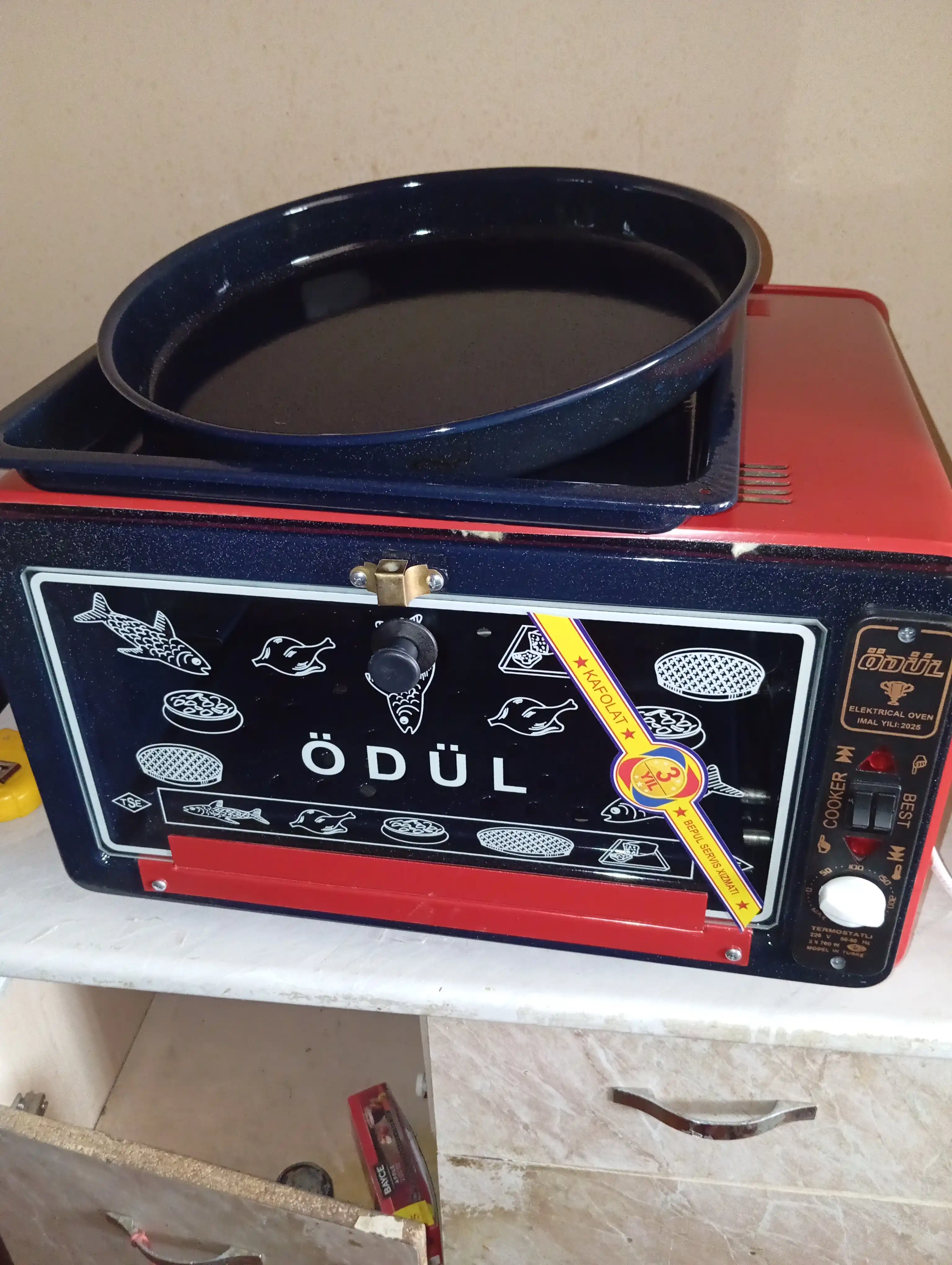 ODUL-1010 mini pechka elektr duxovkasi, 36 litr, 3 yillik bepul kafolat