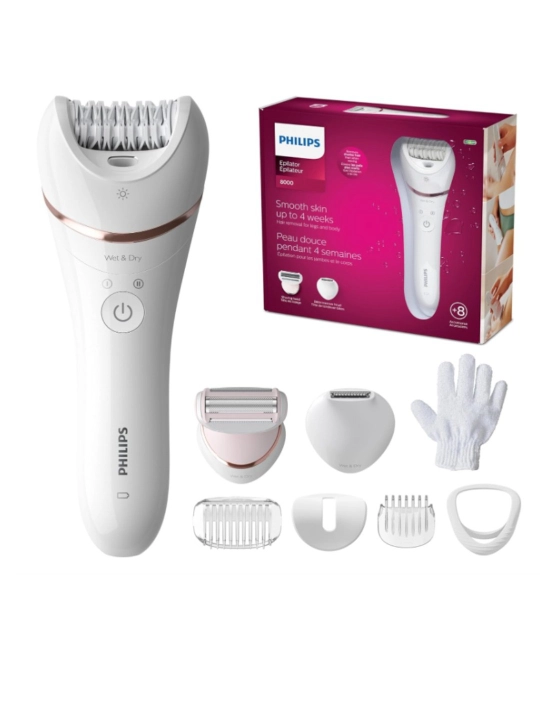Эпилятор Philips  BRE720 8000, для тела, зоны бикини, лица, подмышечных впадин, 2 режима - 
