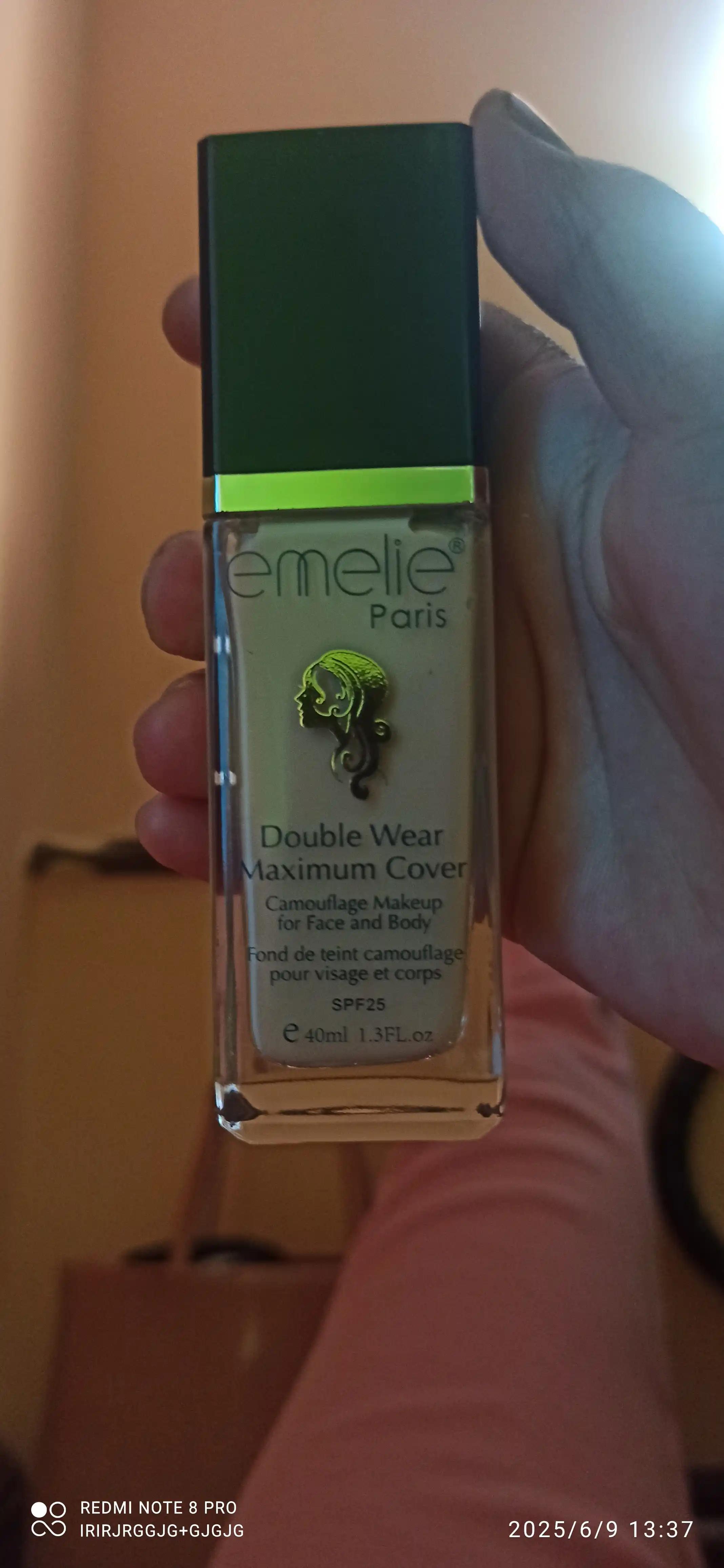 Tonal krem, emelie SPF 25 makiyaj asosi, namlantiruvchi, xira tusli, 45 ml