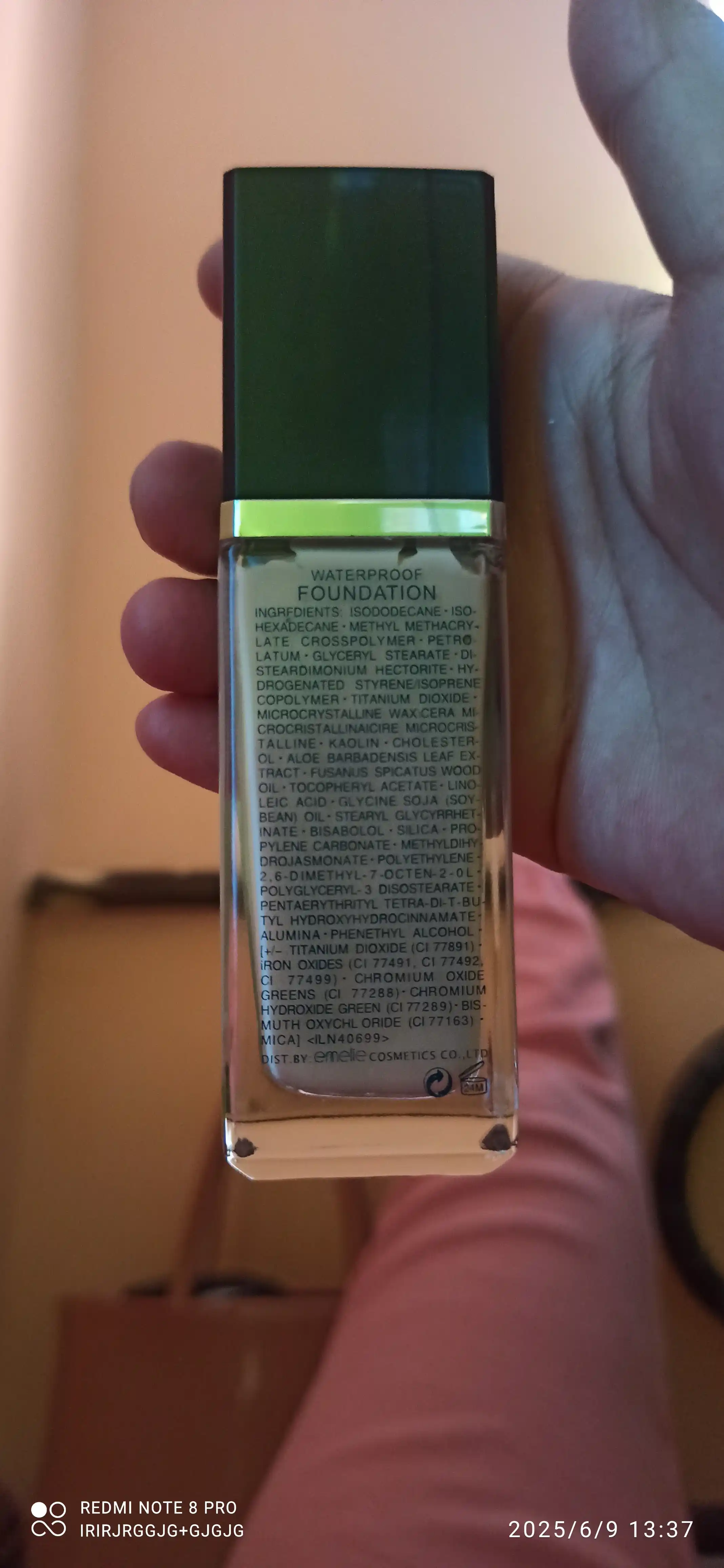 Tonal krem, emelie SPF 25 makiyaj asosi, namlantiruvchi, xira tusli, 45 ml