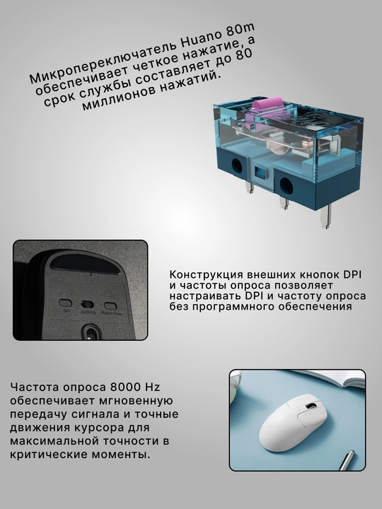 Keychron o‘yin simsiz sichqonchasi M2 BT/WL/USB-A/USB-C,4K, 135 soatgacha, M2A4, M2A5