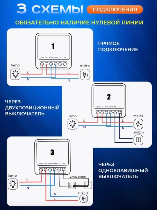 Умное Wi-Fi реле 16А Tuya Smart Life — работает с Алисой и Марусей