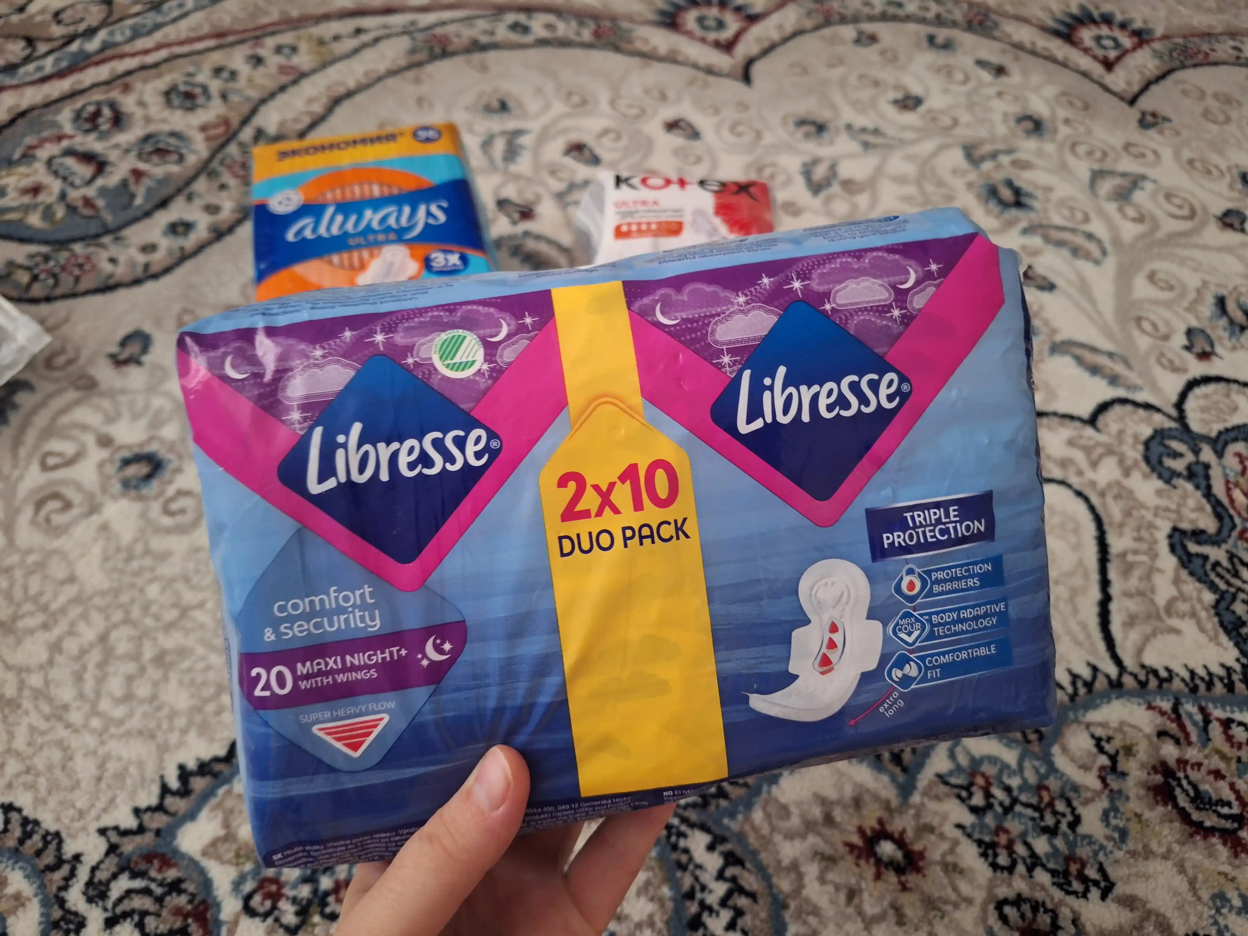 Ночные прокладки Libresse Maxi 6 капель, 20 шт