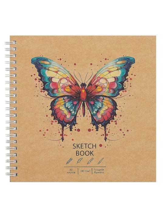 Sketchbuk 19x19sm,30 varaq,butterfly 180g/m2 - 