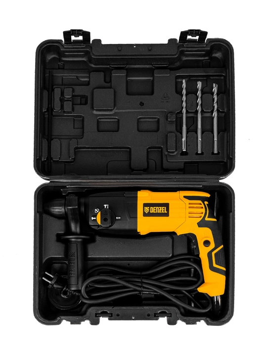 Перфоратор электрический DENZEL RH-750-24, SDS - plus, 750 Вт, 2.5 Дж, 26605
