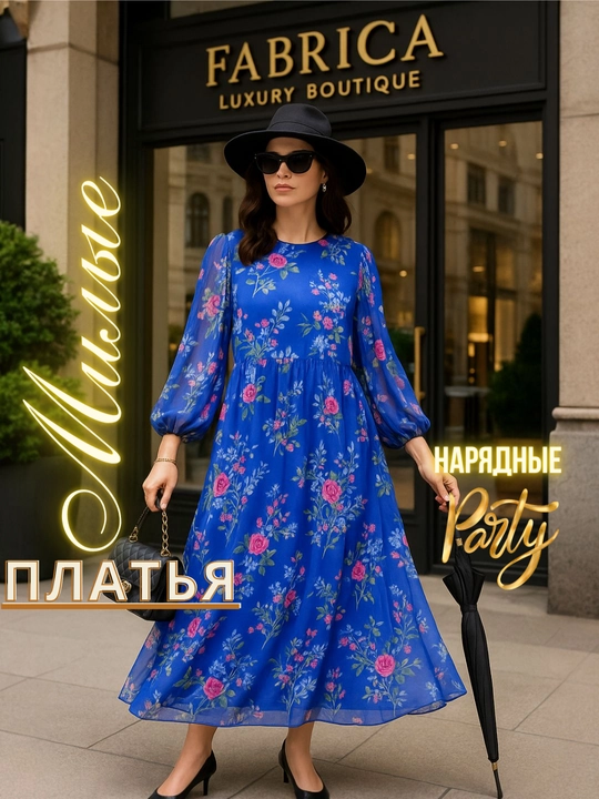 Женское шифоновое платье, Турция - 