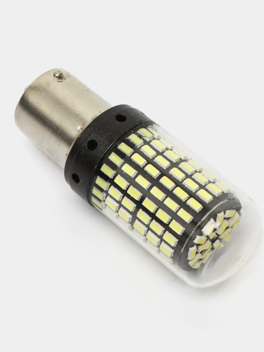 Avtomobil old va orqa LED chiroqlari, oq va to‘q sariq yorug‘lik, 1156 va 1157