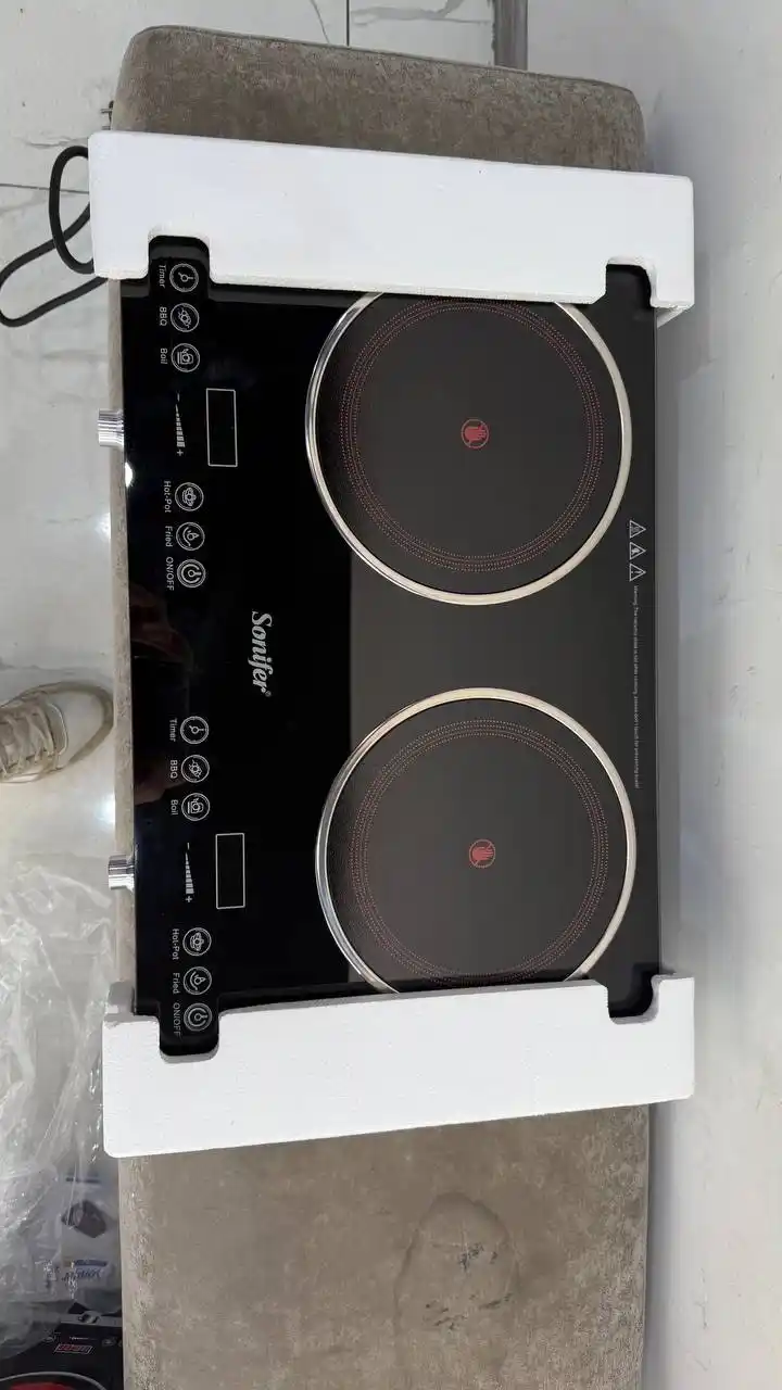 Sensorli elektr plita ovqat tayyorlash uchun 2talik pechka, oshxona pechi, stol ustiga gaz