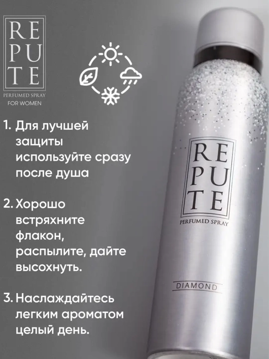 Parfyumeriyali dezodorant-sprey REPUTE, 150 ml