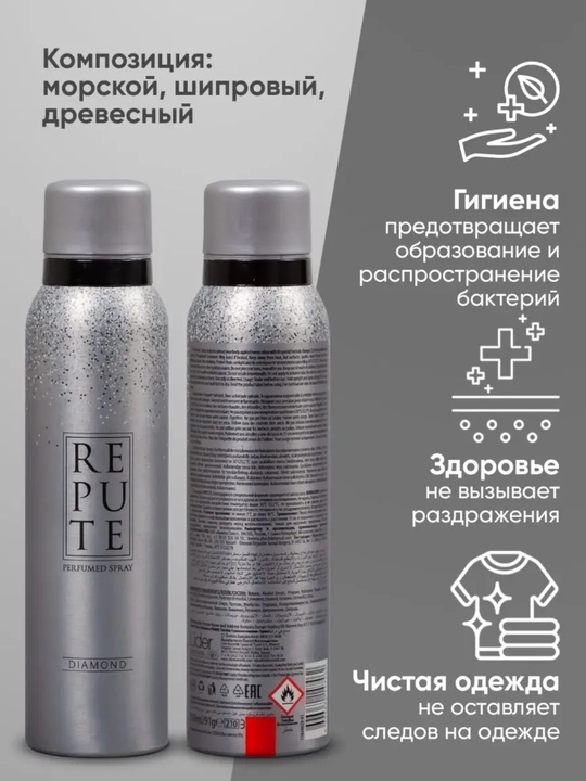 Parfyumeriyali dezodorant-sprey REPUTE, 150 ml