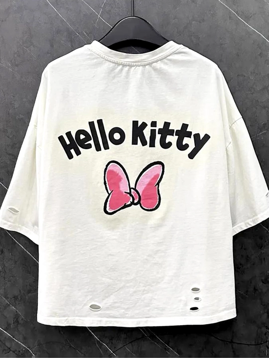 Ayollar va qizlar uchun oversize futbolka HELLO KITTY