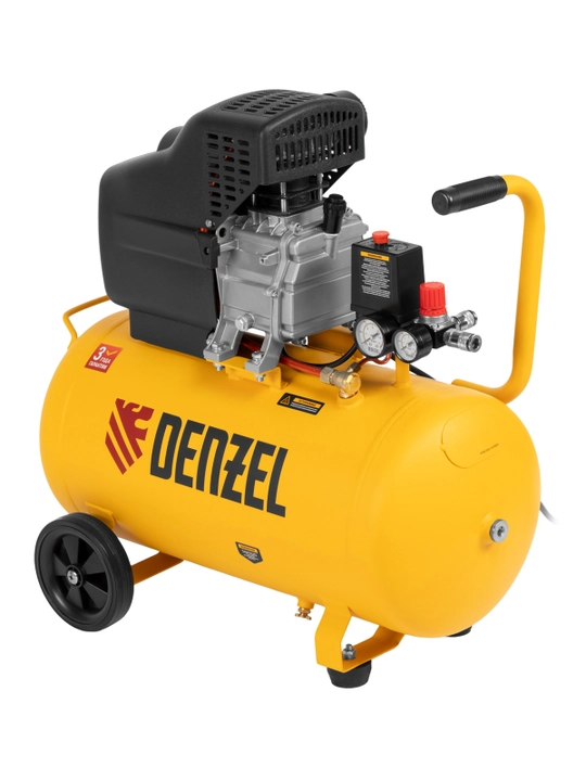 DENZEL DC1500/50 havo kompressori, 1,5 kVt, 50 l, 220 l/min, to‘g‘ridan-to‘g‘ri uzatma, 58161