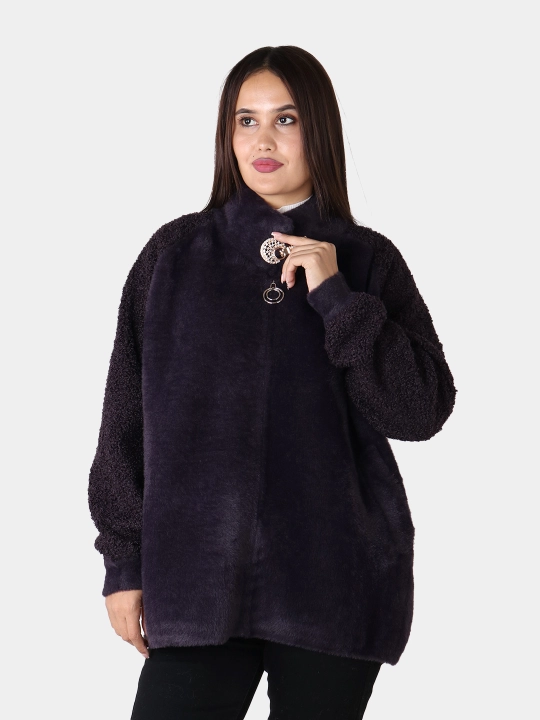 Ayollar uchun angora matoli palto, universal o‘lcham, zamonaviy fason