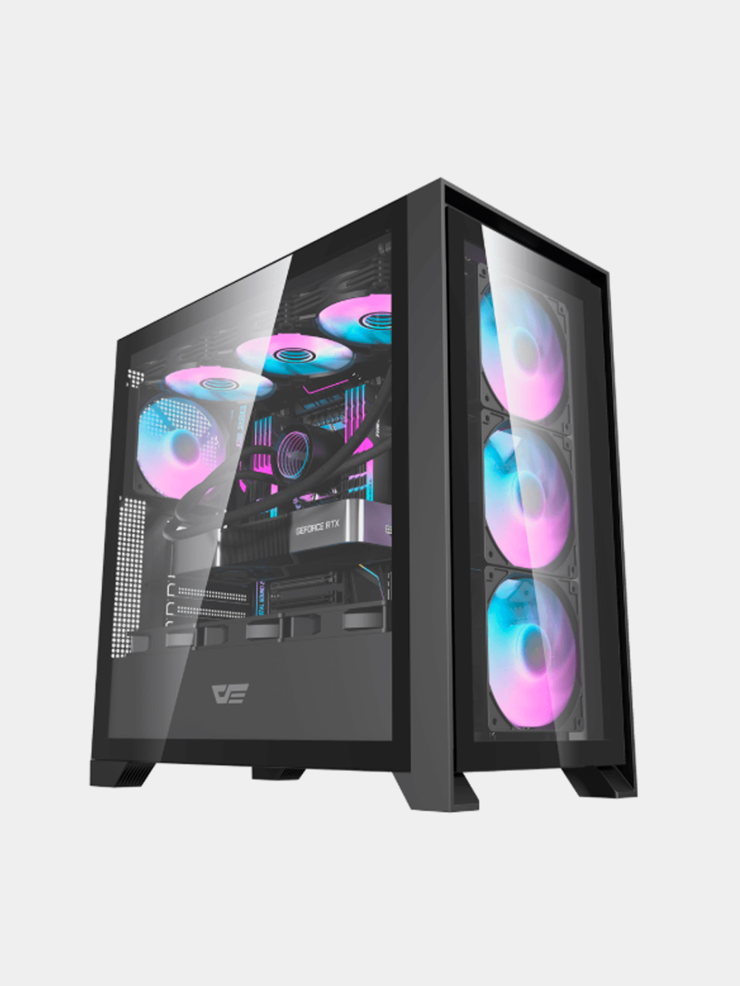 DarkFlash DRX90 Glass ATX bo'sh kompyuter korpusi - 