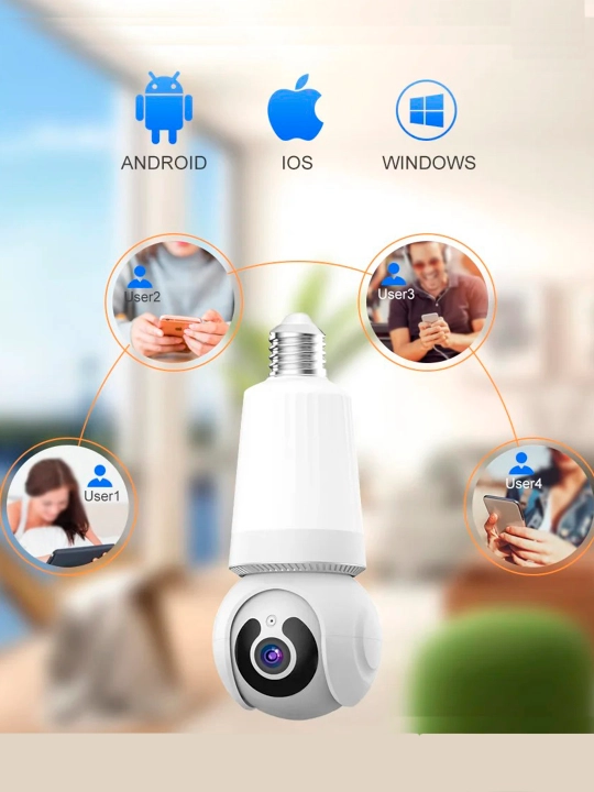 Simsiz aqlli kameraVertu Q26 - H Full HD IP chiroq kamera 3MP wifi cctv