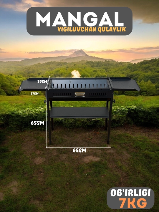 Alikman Unversal yig'iluvchan katta mangal
