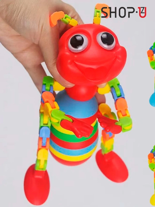 Игрушка антистресс для детей гусеница, муравей, акула, разноцветная