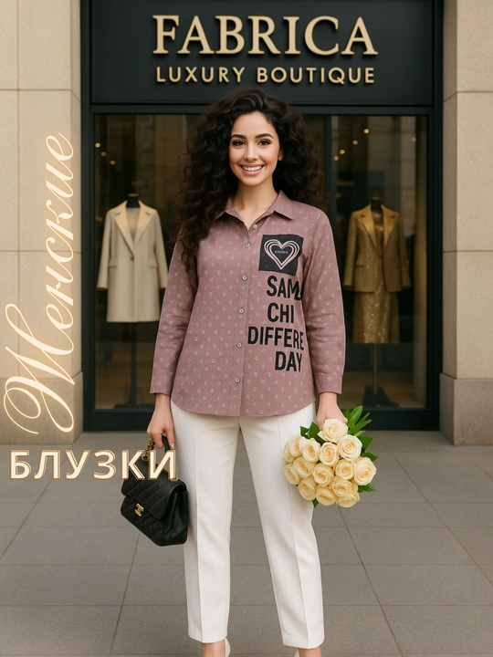 Женские рубашки. с расцветкой Fabrica luxury boutique