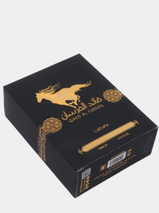 Arab parfyumlangan suvi, erkaklar uchun Qaed Al Fursan Lattafa, 100 ml