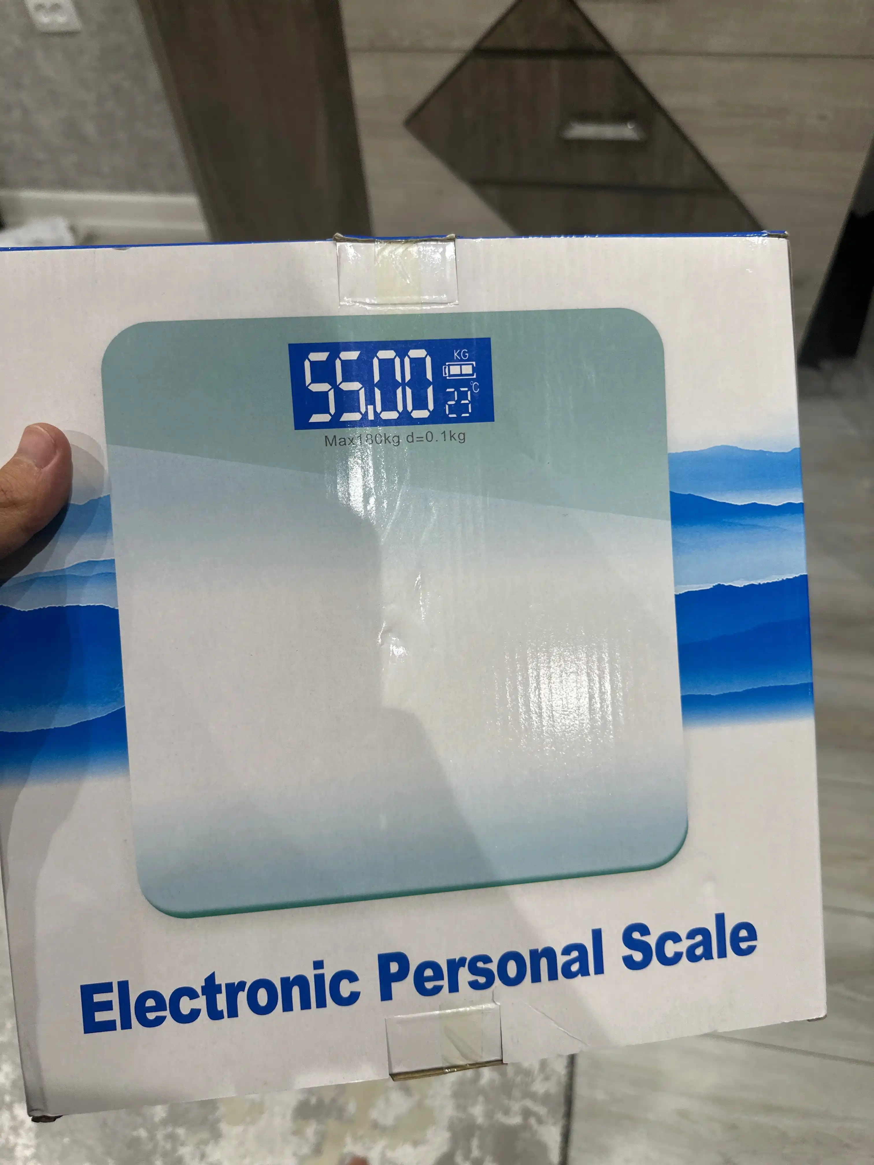 Tarozi, USB zaryadlash bilan qayta zaryadlanuvchi, akkumulyatorli, 180 kg gacha