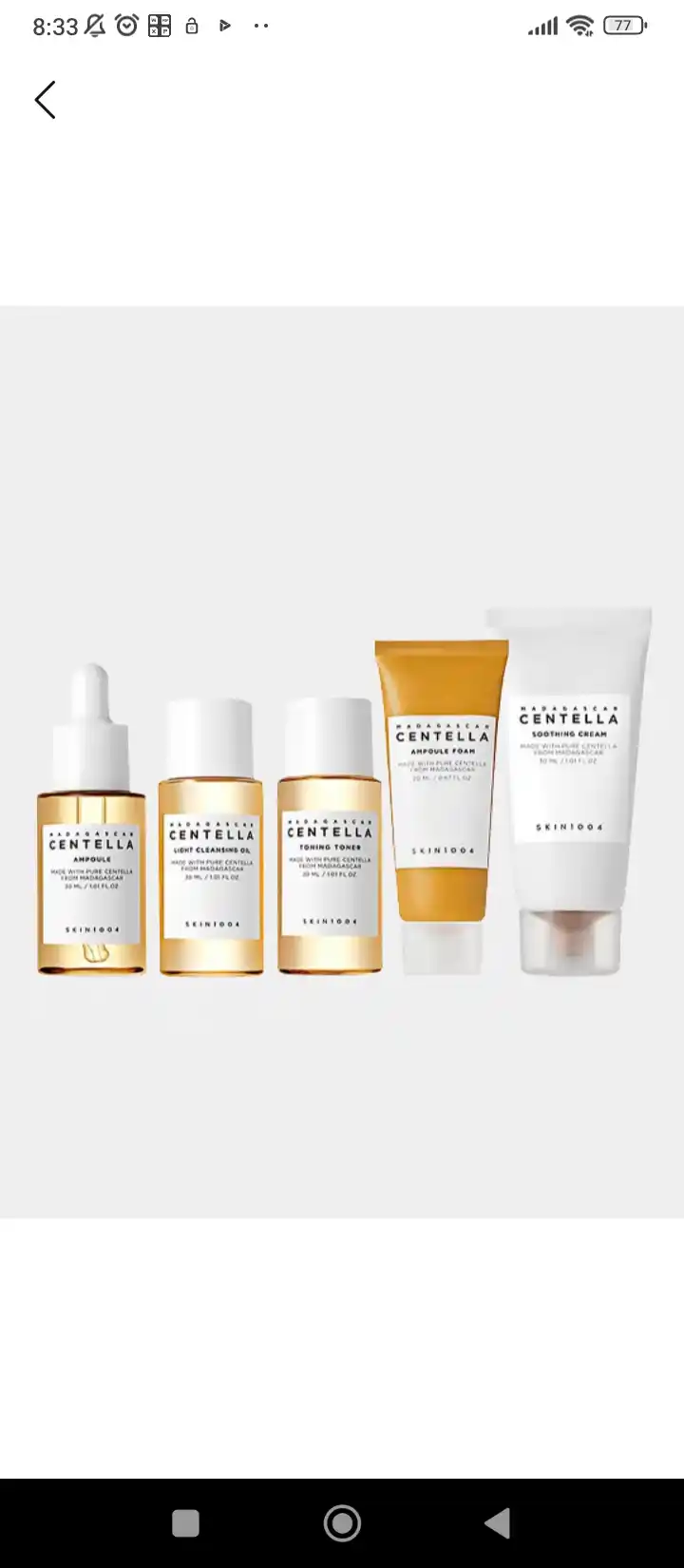 Tinchlantiruvchi ampulali zardob Madagascar Centella Ampoule Skin1004, sentella bilan