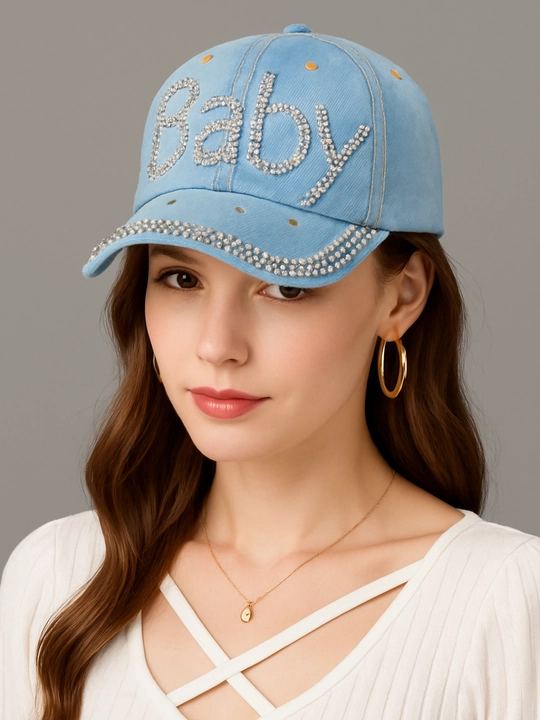 Женская кепка, джинсовая бейсболка, с надписью LOVE/BABY и короной — стиль королевы лета