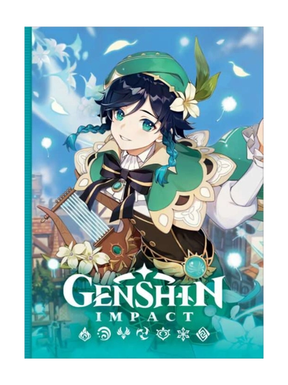 Genshin Impact ежедневник на каждый день с наклейками, зеленый — GORFAM-GRT4087