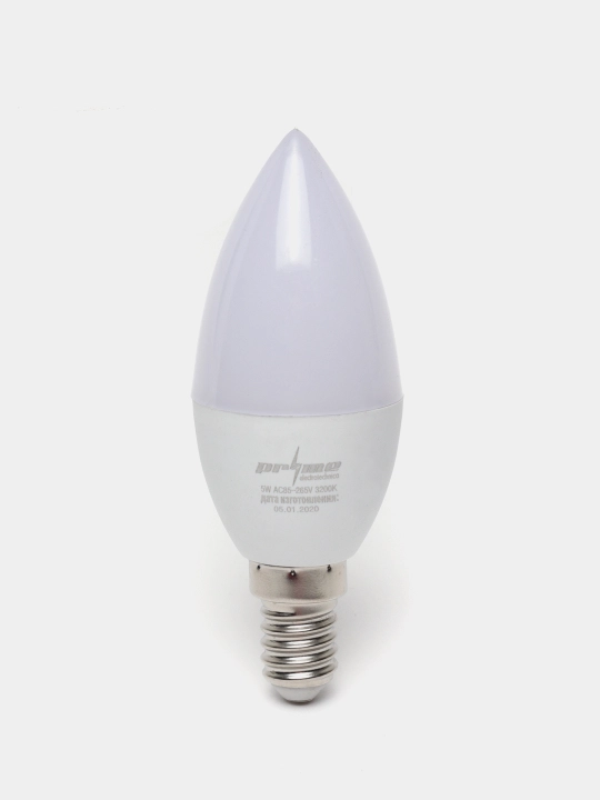 Светодиодная лампочка LED CR 5–7Вт E14, 6500К, тёплый свет, 100–260В, PRIME