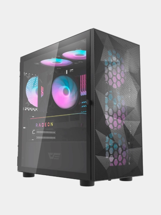 DarkFlash DLM21 Mesh MATX bo'sh kompyuter korpusi (kulersiz) - 