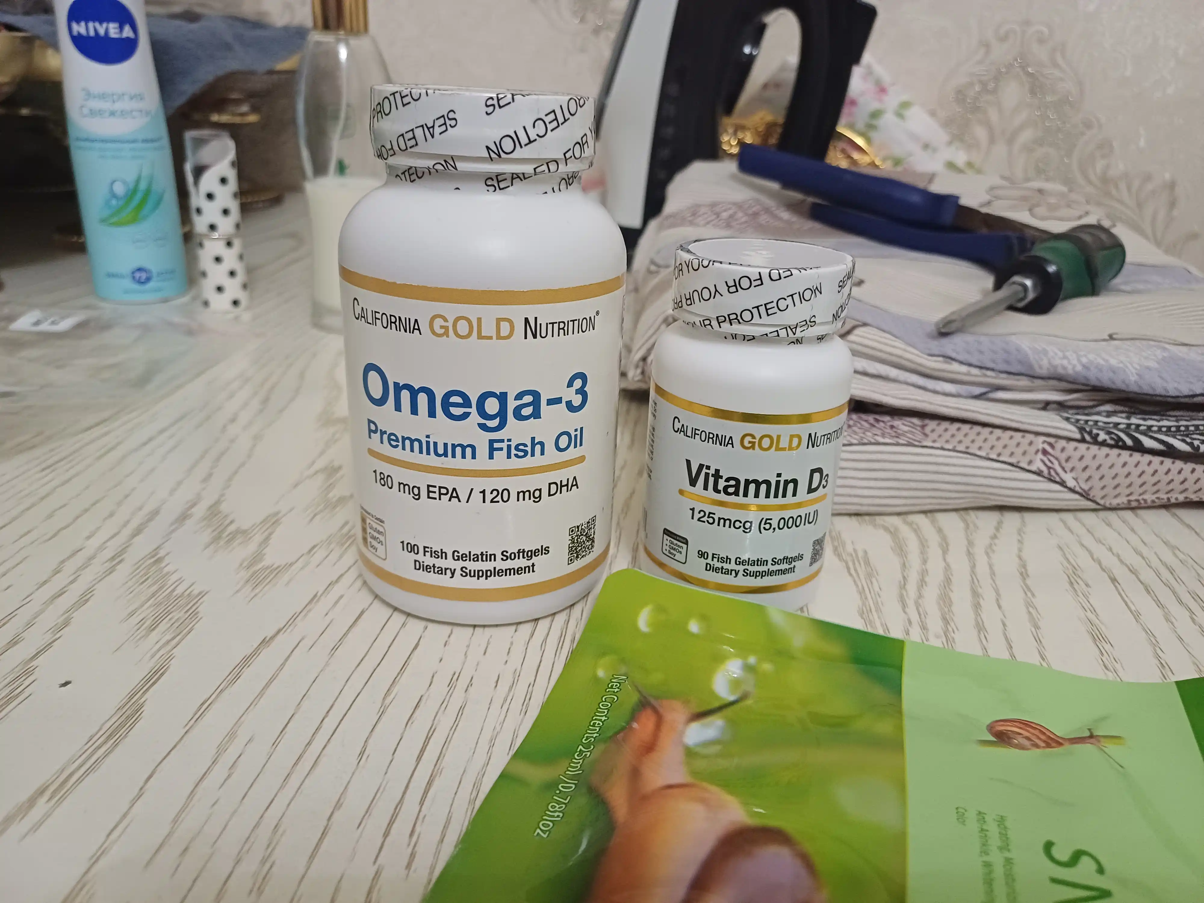 Витамин D3 California Gold Nutrition, 125 мкг 5000 IU, 90 капсул