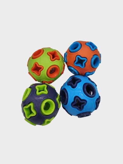 Большой, светящийся, двухцветный мяч Bonny four-corner flash ball, игрушка колокольчик