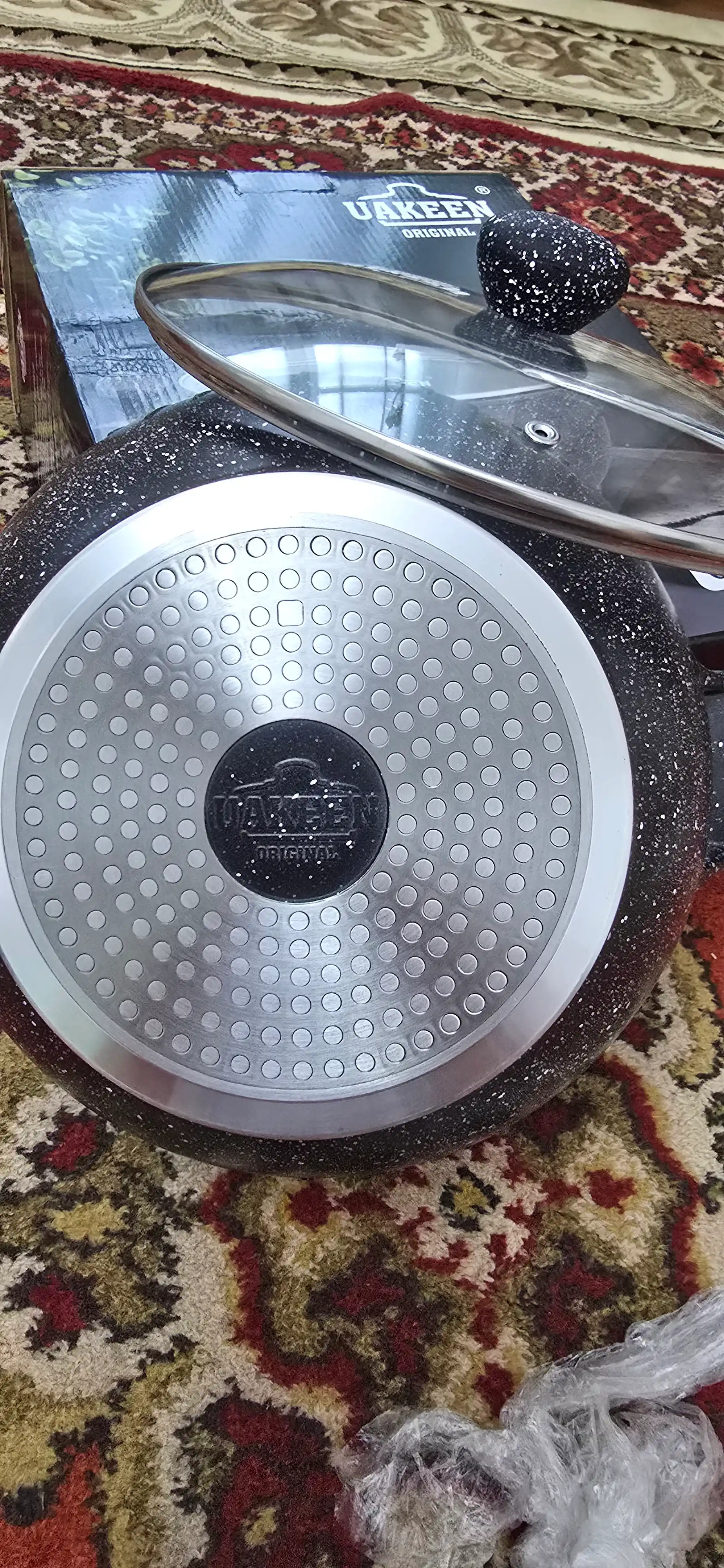 Казан антипригарный с крышкой UAKEEN Casserole, 26/28/30/32/34 см