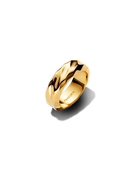 Pandora Rippled Ring uzugi, 14 karatli oltin qoplama 163886C00